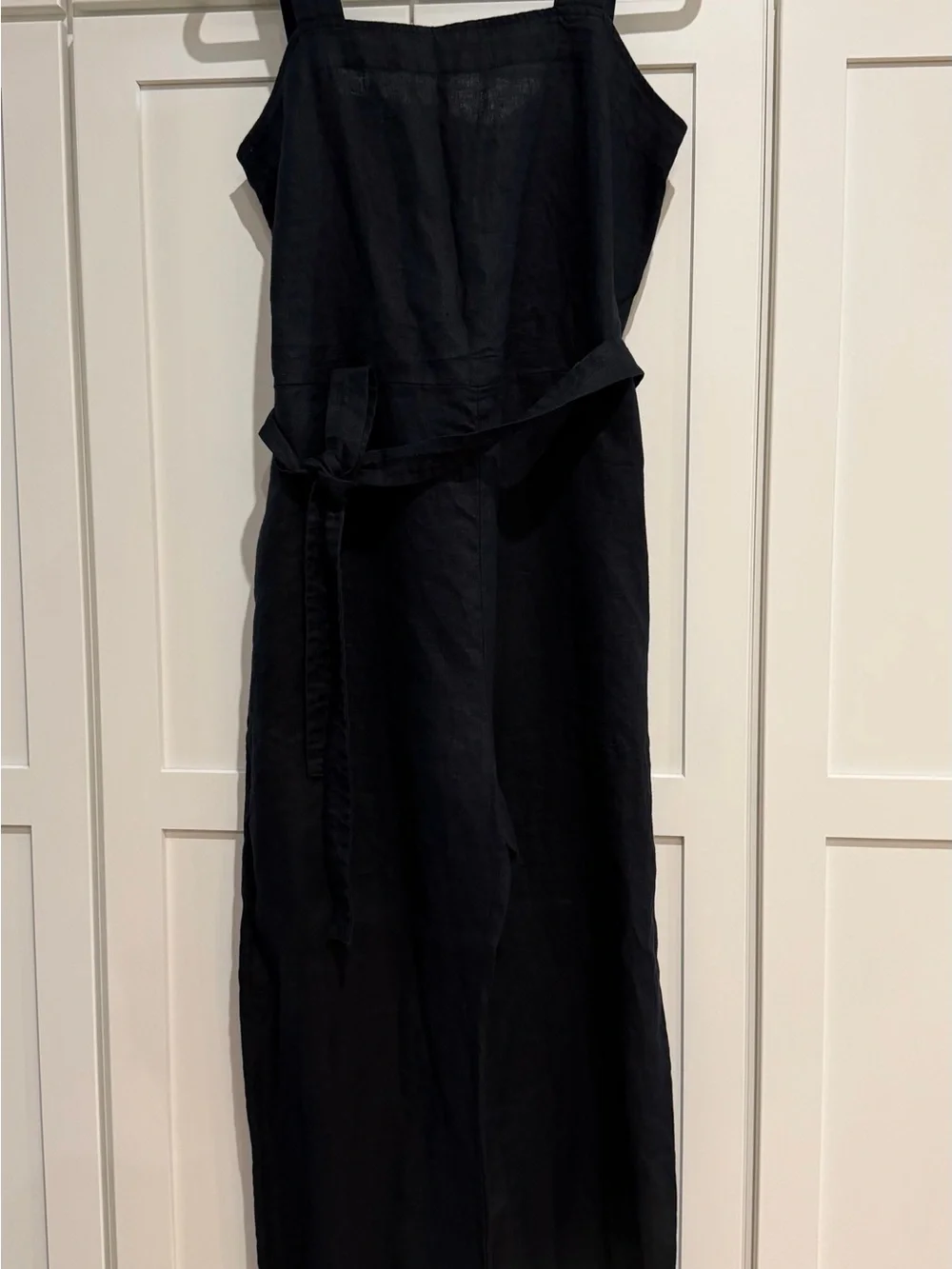 Quince Linen Jumpsuit in Black M